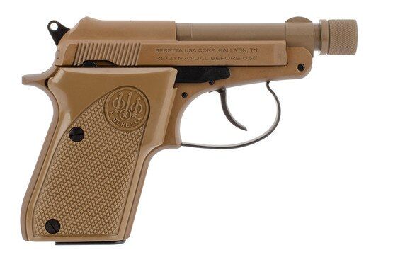 Beretta 21A Bobcat Covert 22LR Pistol features a Flat Dark Earth Cerakote finish